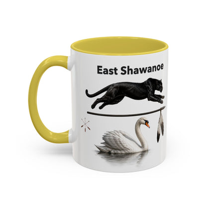 Shawnee East Shawanoe Mascot Panther & Swan Coffee Mug (11oz/15oz)