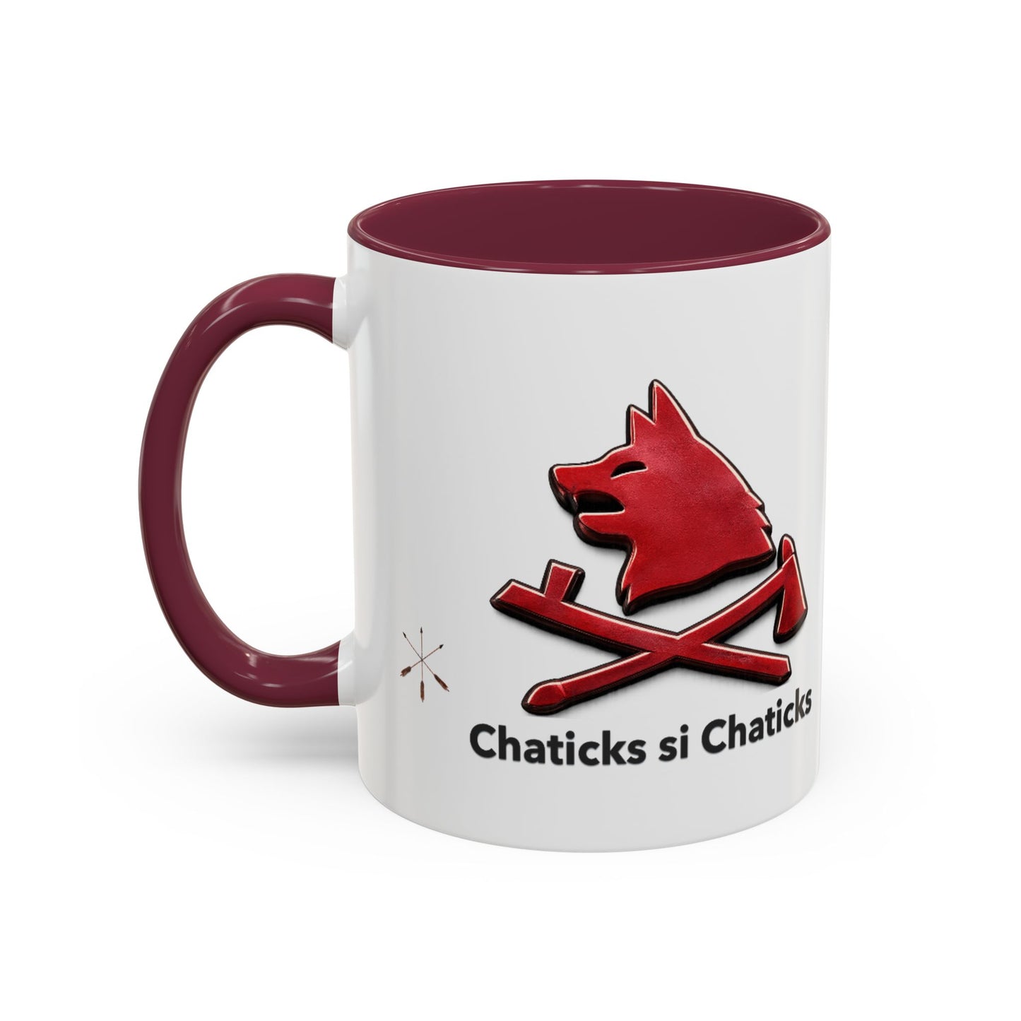 Pawnee Chaticks Si Chaticks Red Wolf Logo Mug — Funny Novelty Coffee Cup (11oz, 15oz)
