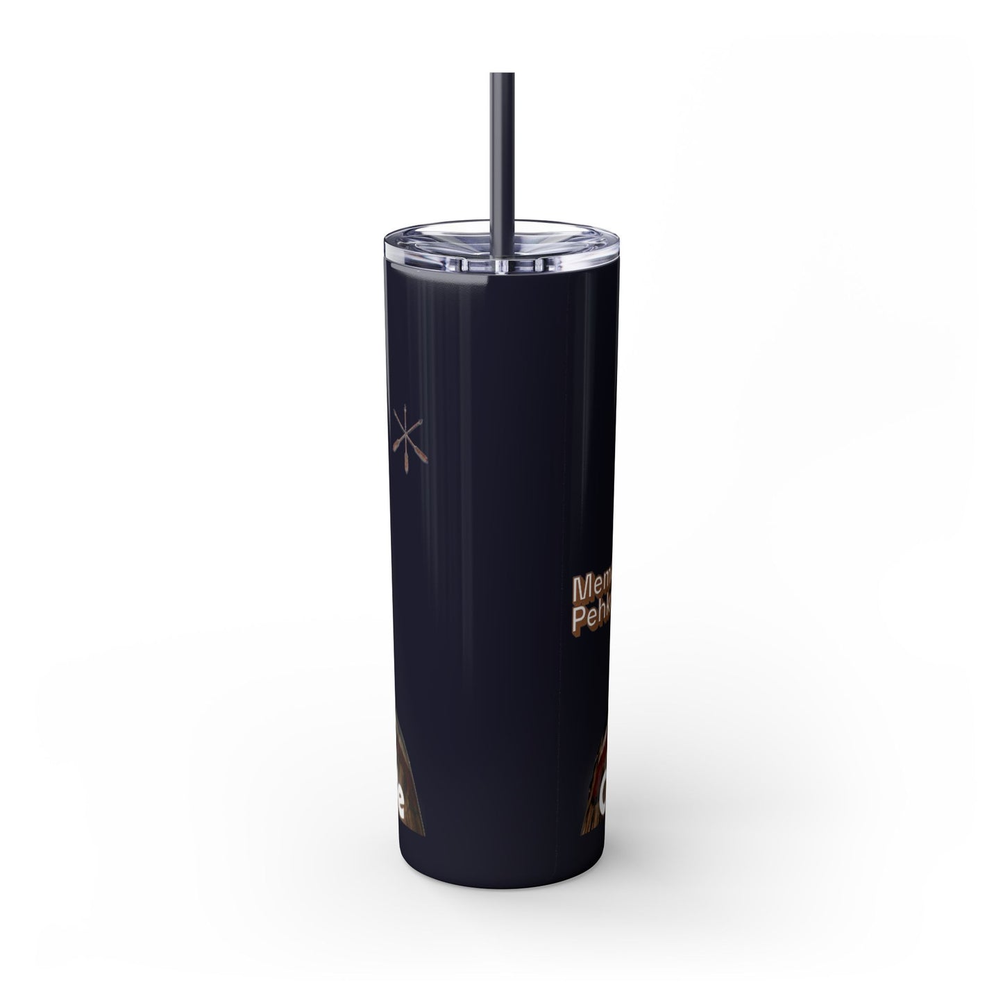 Miami 20oz Skinny Tumbler with Straw — Native Chief Portrait Travel Cup
