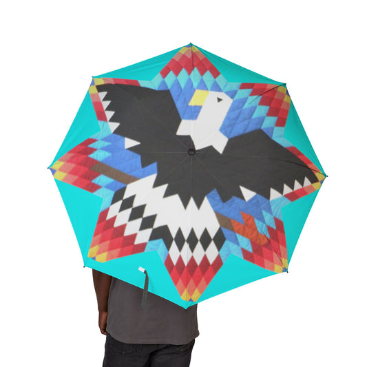 Onci Eagle — Geometric Eagle Print Compact Travel Umbrella