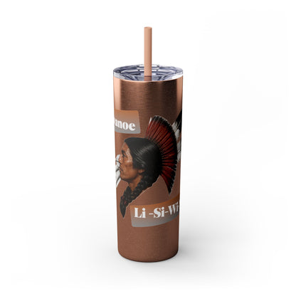 Shawnee Absentee Skinny Tumbler with Straw, 20oz