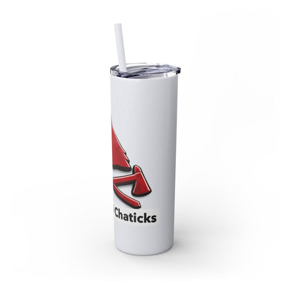 Pawnee Skinny Tumbler — Red Wolf Logo 20oz Insulated Tumbler with Straw