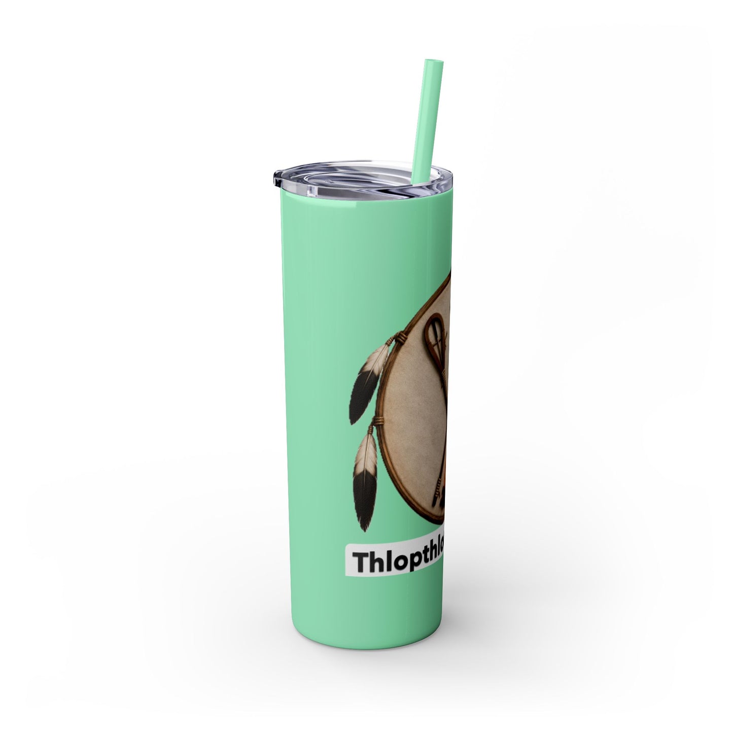 Thlopthlocco Skinny Tumbler with Straw, 20oz