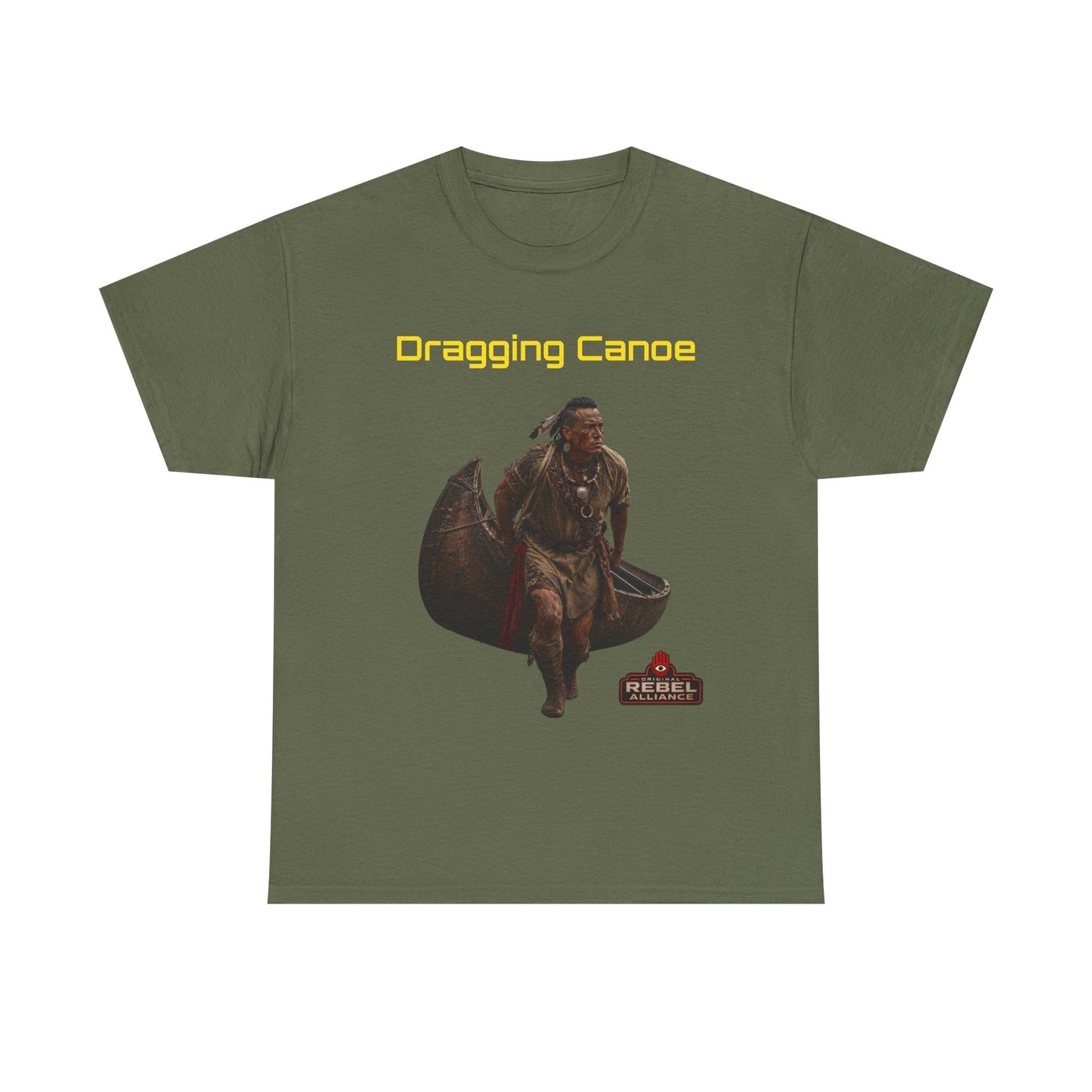 Dragging Canoe Canoe Warrior T-Shirt — Native American Historical Tribute Tee