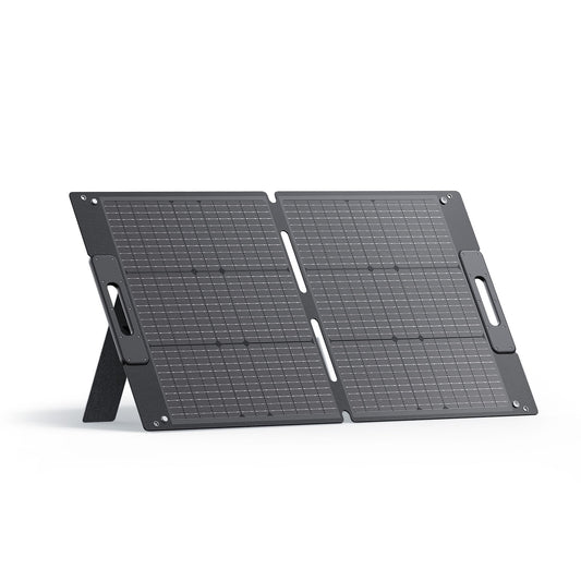 Solar Panel 100W for Portable Power Station EB3A AC2A AC70 AC180 Elite 200 V2 Foldable Solar Charger with Adjustable Kickstands for RV, Camping, Blackout