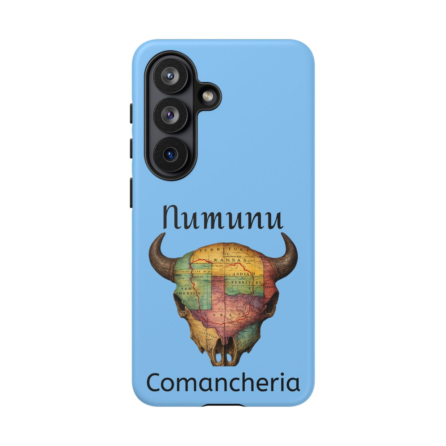 Comanche Phone Case — Comancheria Buffalo Skull Map "Numunu" (Protective, Cultural Design)