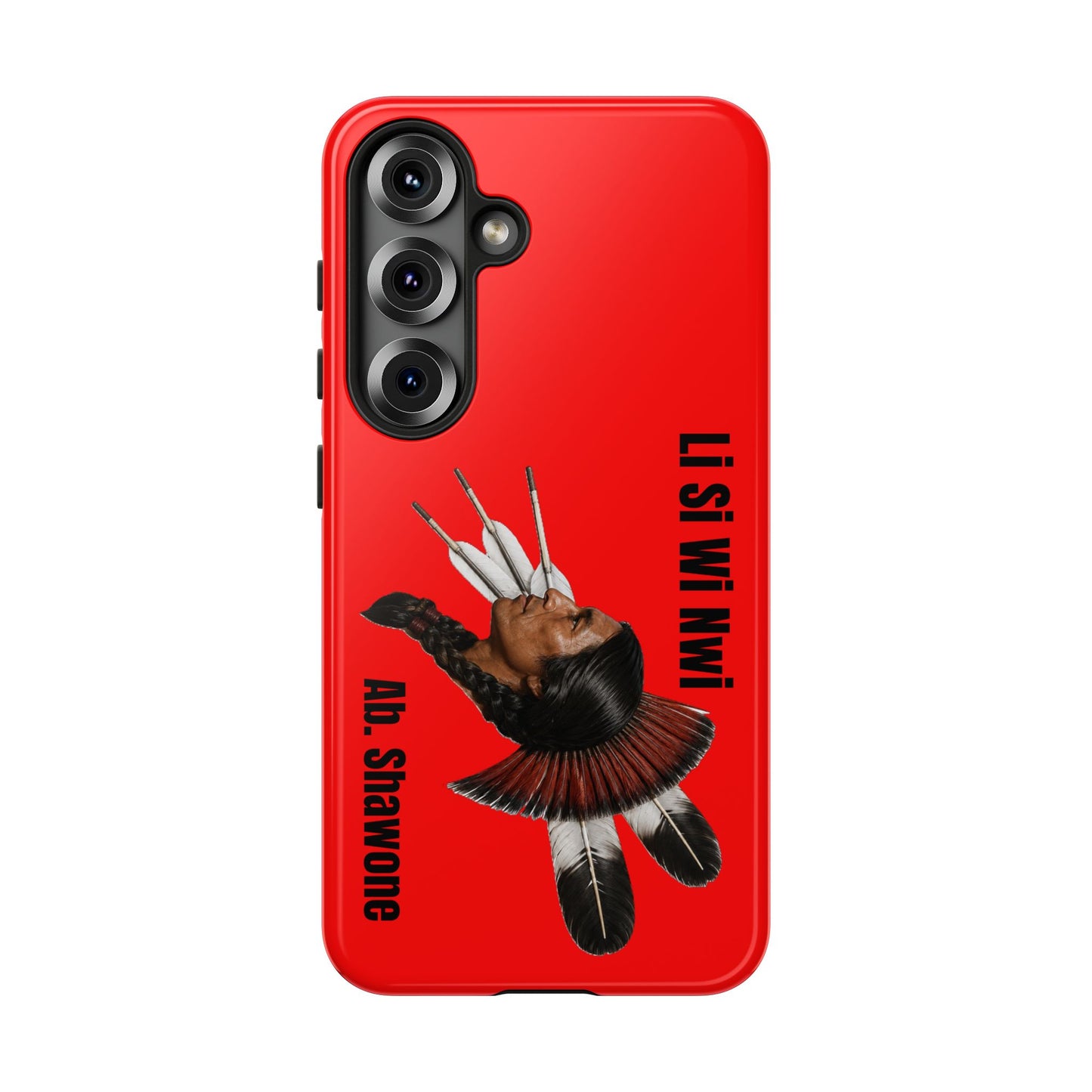 Absentee Shawnee Headdress Phone Case — 'Li Si Wi Ni' Design