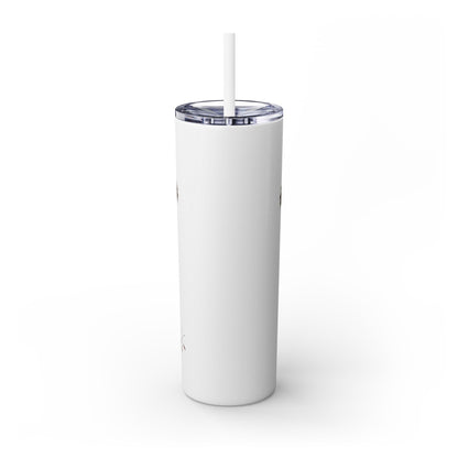 Delaware West Turtle Skinny Tumbler 20oz — Colorful Sea Turtle Travel Cup with Straw