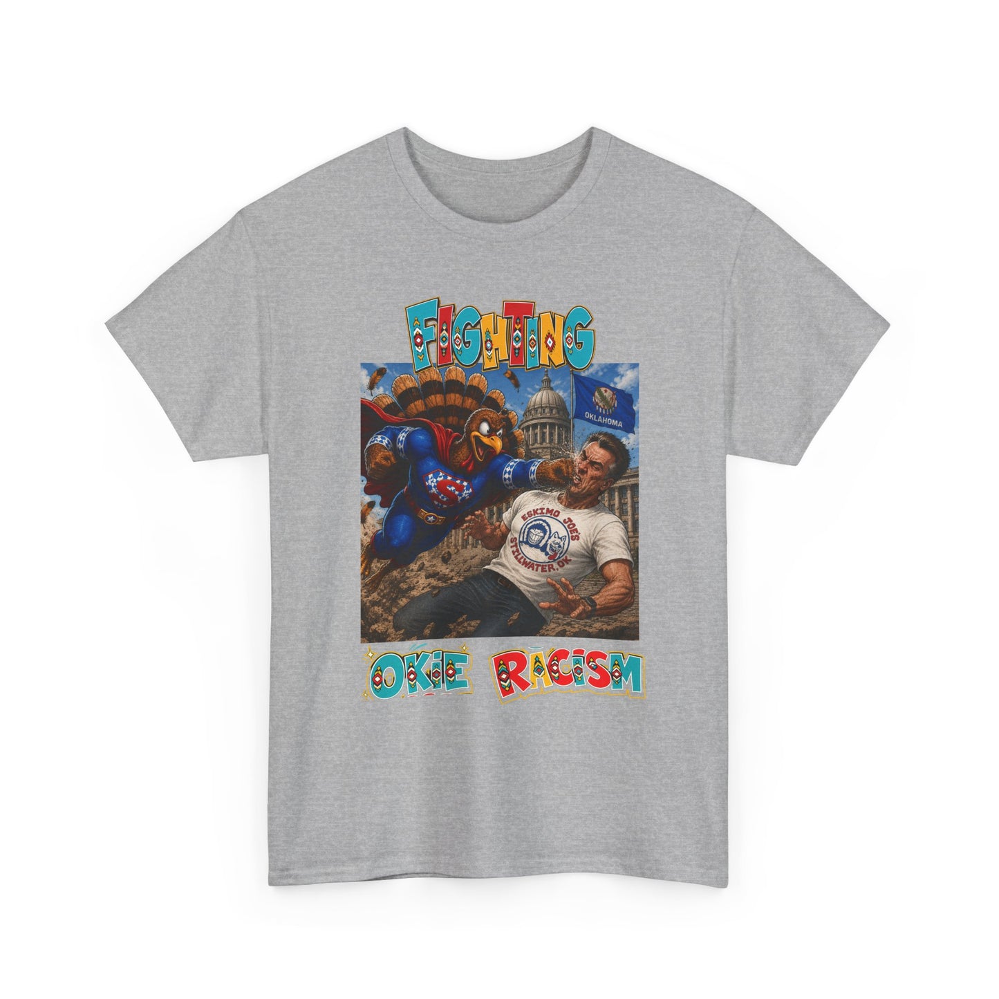 Turkey T-Shirt — Retro Comic 'Stop Racism' Graphic Tee