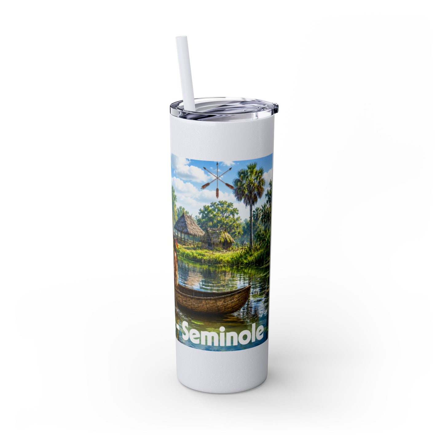 Seminole Skinny Tumbler with Straw, 20oz