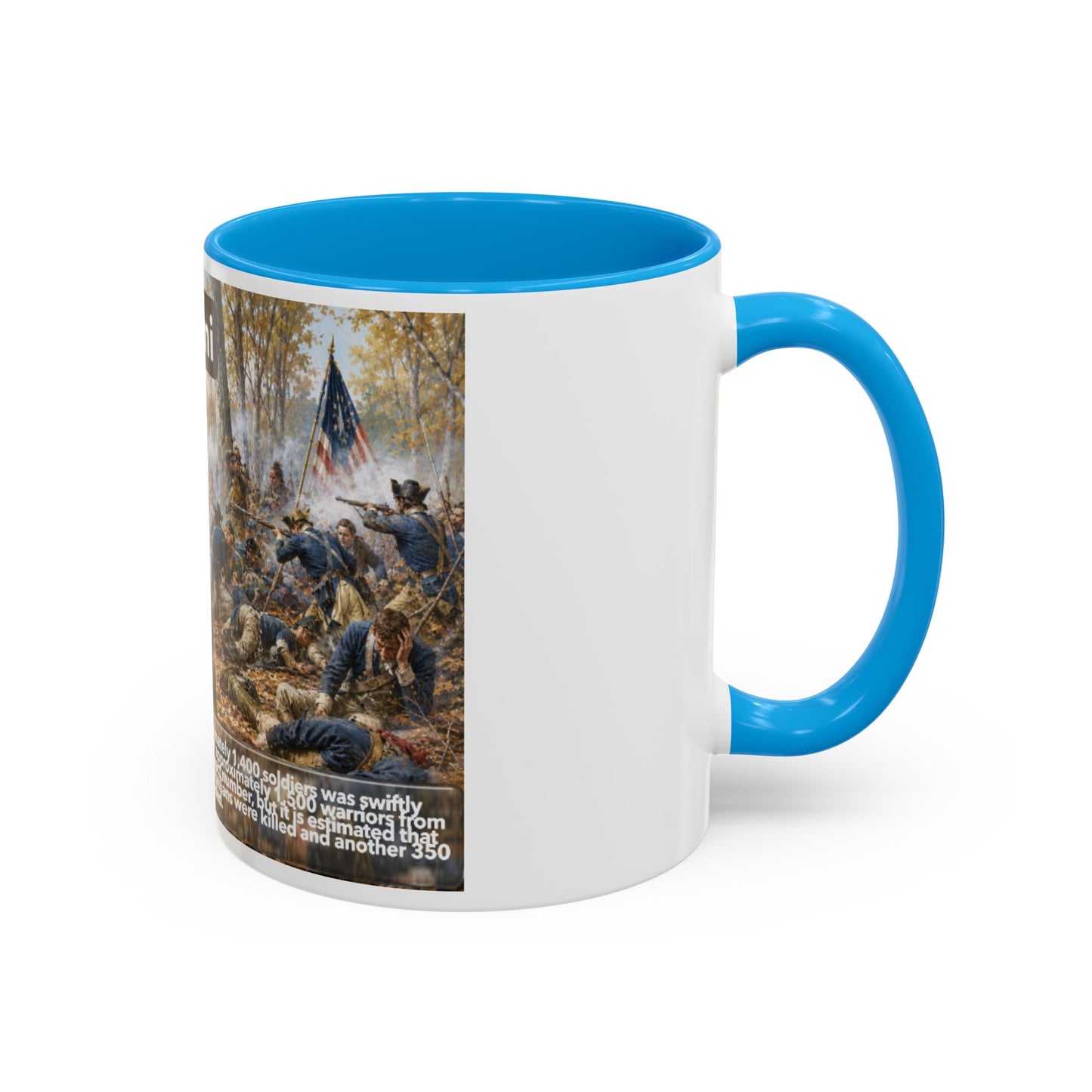 Miami History Battle Scene Mug — Military Vintage Illustration Coffee Cup (11oz/15oz)