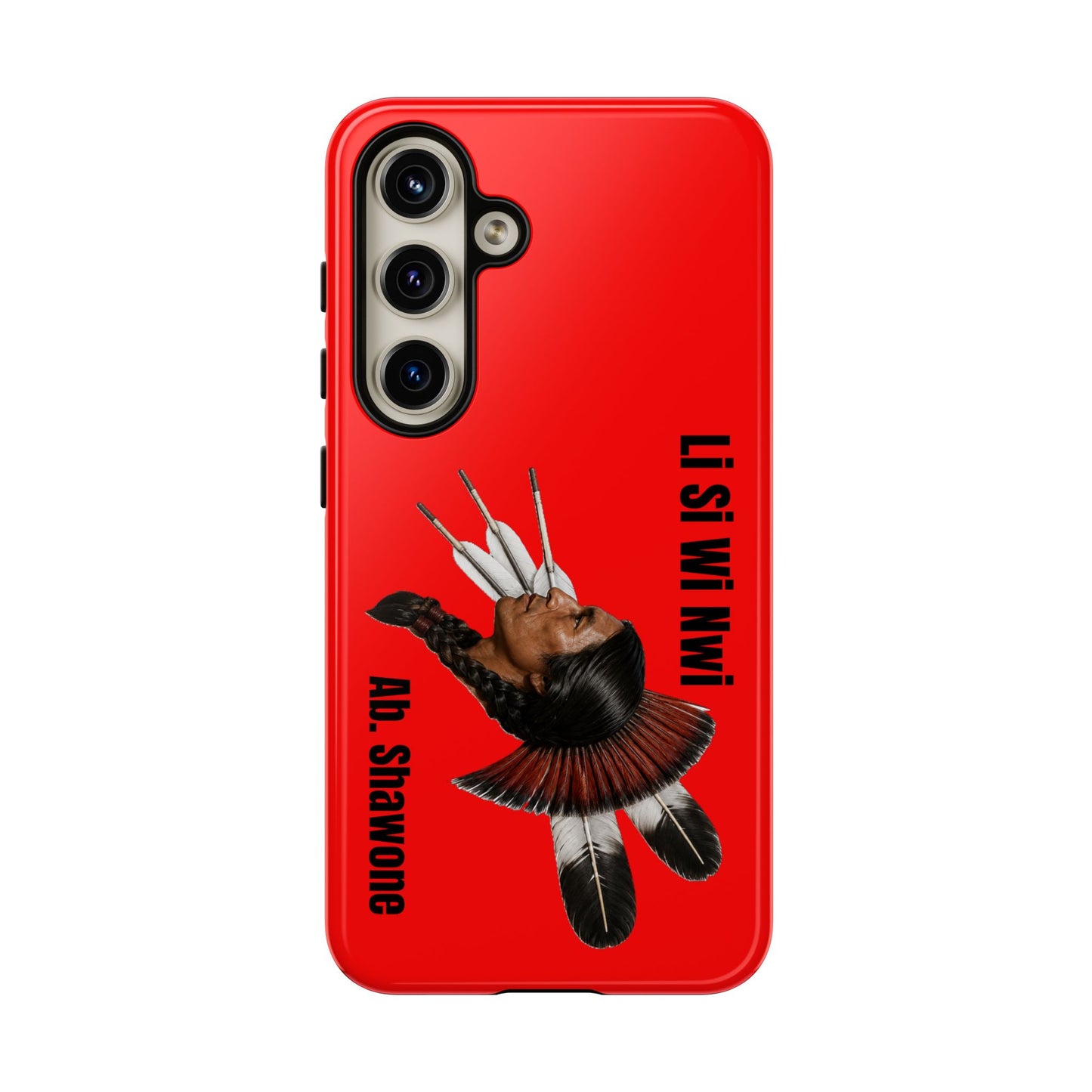 Absentee Shawnee Headdress Phone Case — 'Li Si Wi Ni' Design
