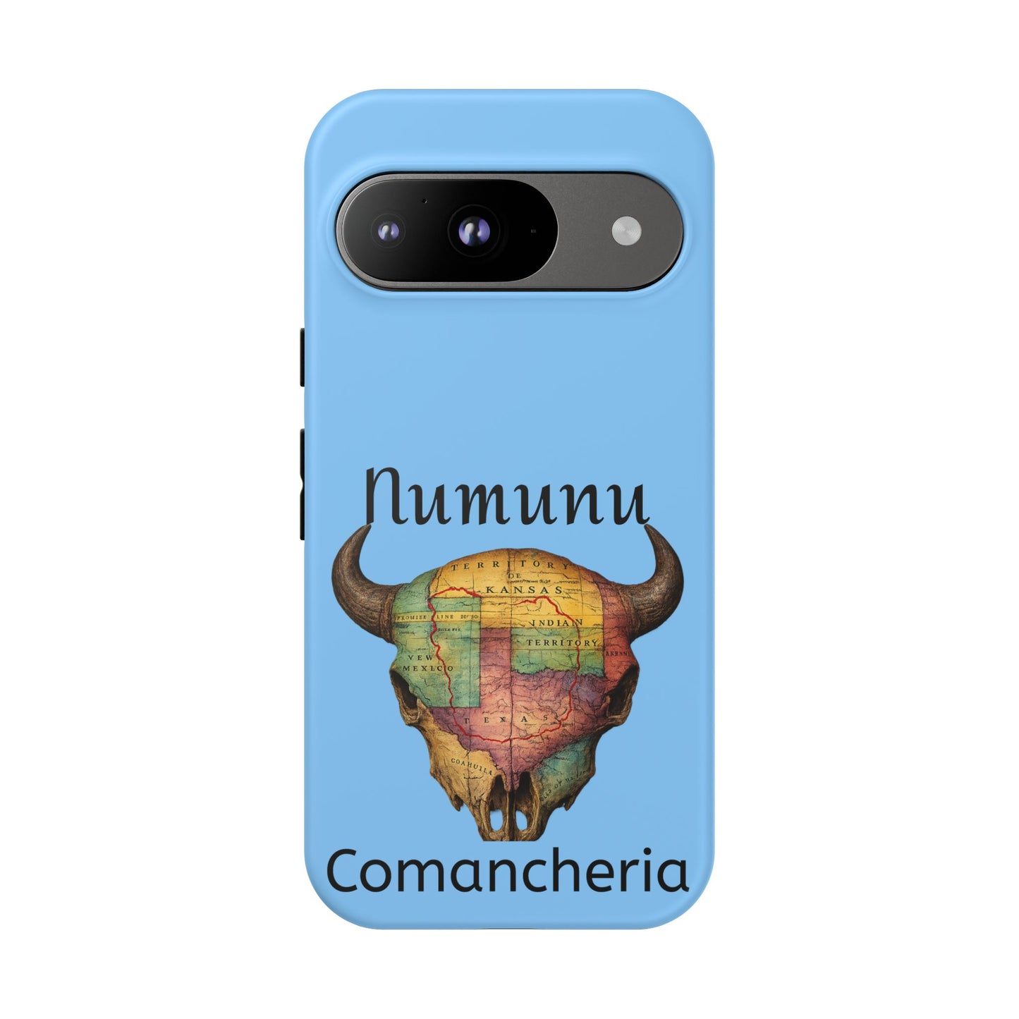 Comanche Phone Case — Comancheria Buffalo Skull Map "Numunu" (Protective, Cultural Design)