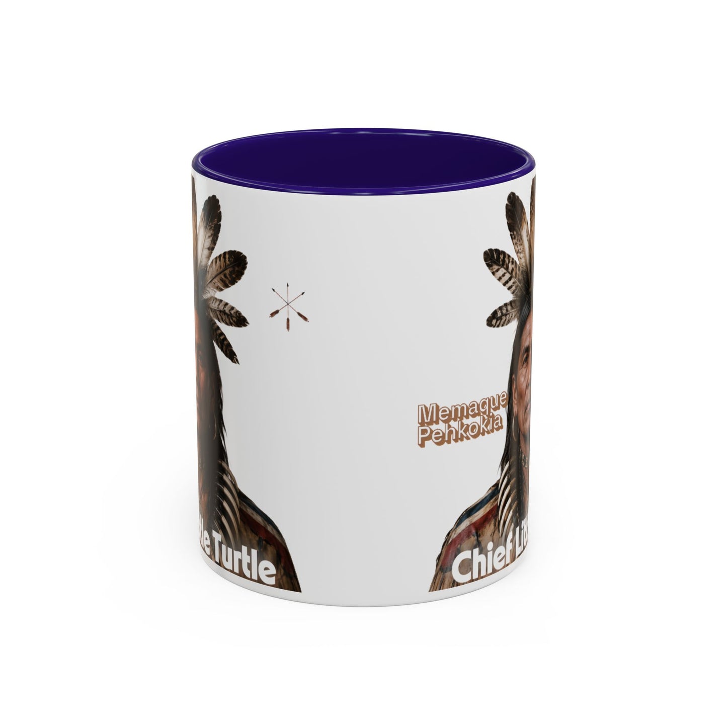 Miami Ceramic Mug — 'Chief Little Turtle' Native Warrior Portrait (11oz & 15oz)