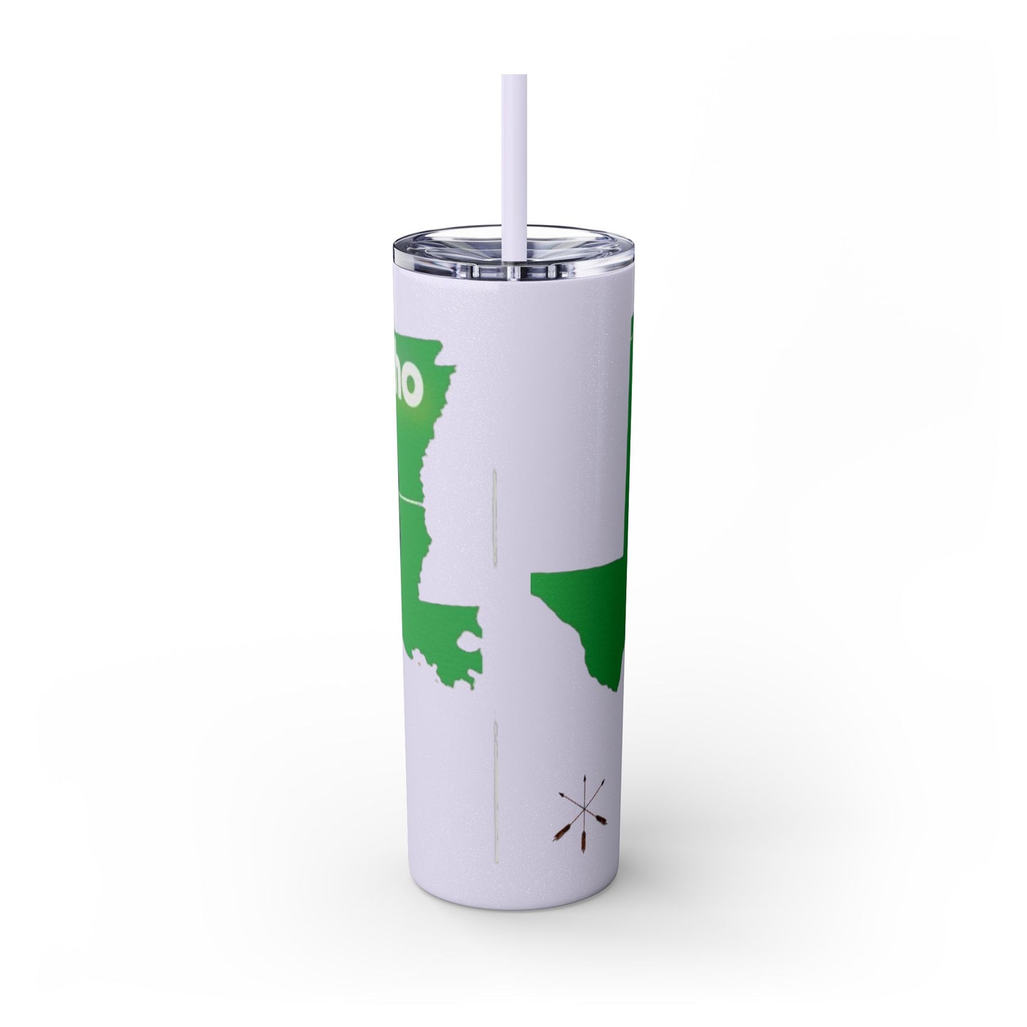 Caddo Kadohadoha Texas Map 20oz Skinny Tumbler with Straw