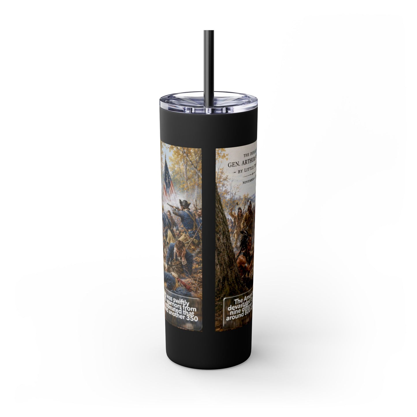 Miami Tribe Historical Skinny Tumbler 20oz — Native American Heritage Travel Cup