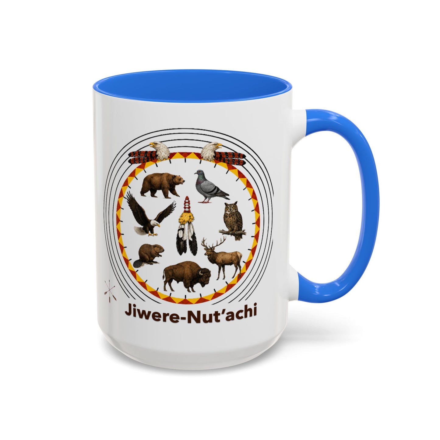 Otoe Missouria Native Animal Circle Mug – 'Jiwere-Nut'achi' Illustrated Coffee Cup (11oz/15oz)