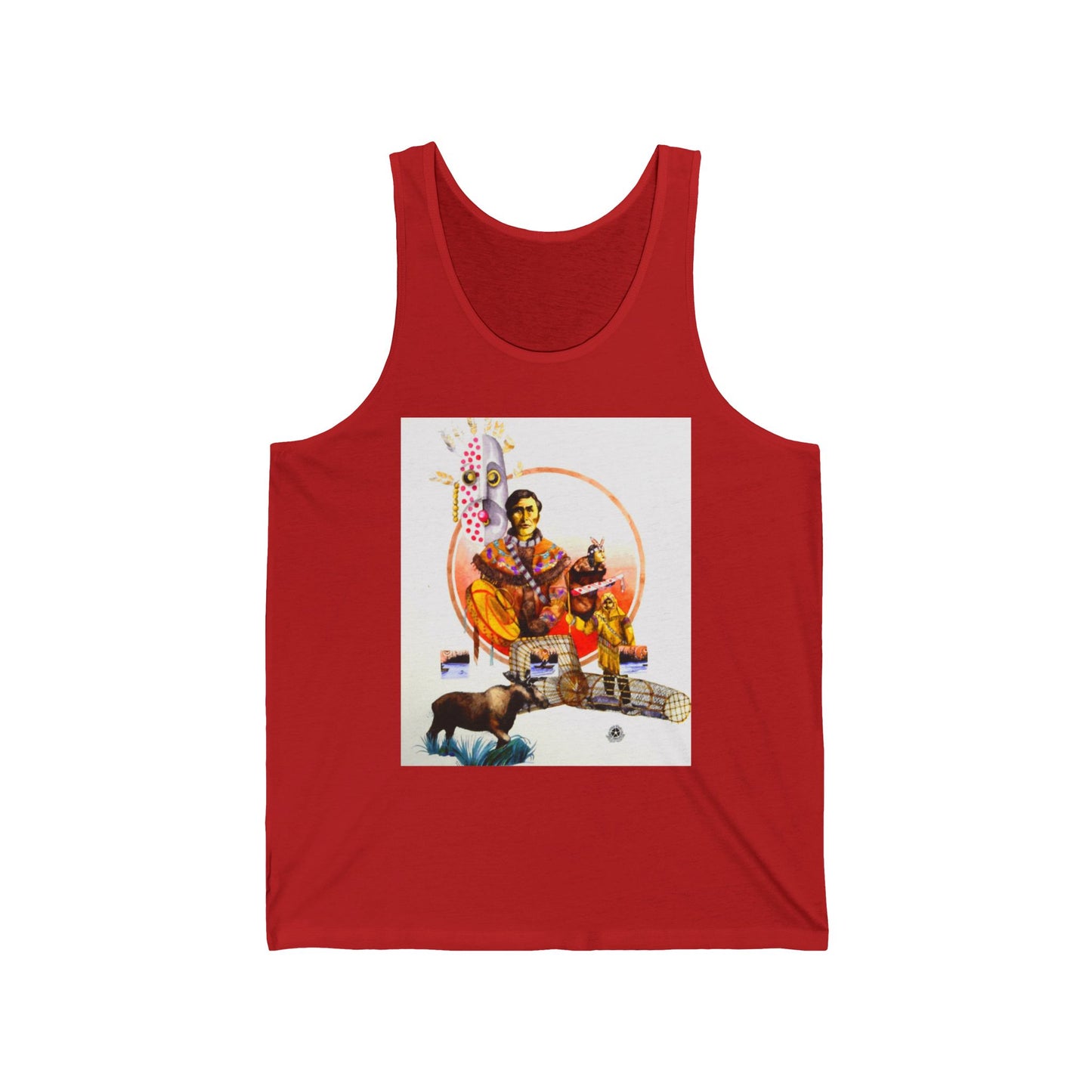 Athapaskan Tank Top — Western Cowgirl Art Tank with Arrow Back Design