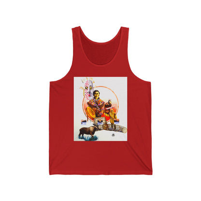 Athapaskan Tank Top — Western Cowgirl Art Tank with Arrow Back Design