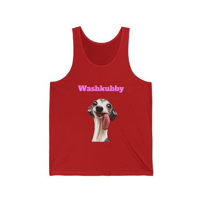 Washkubby Dog Tank Top – Funny Greyhound Tongue Tee