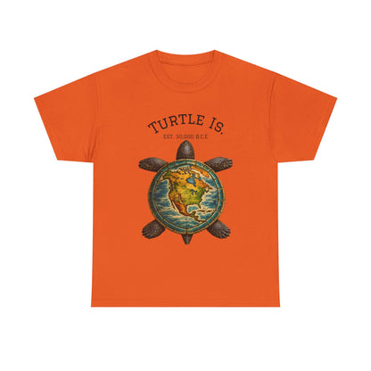 Turtle Globe Graphic Tee — "Turtle Is" Vintage Earth Turtle T-Shirt