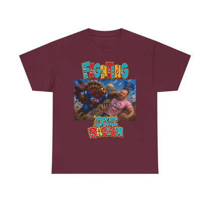 Turkey Fighting Racism Graphic Tee — Bold Retro Photo Design