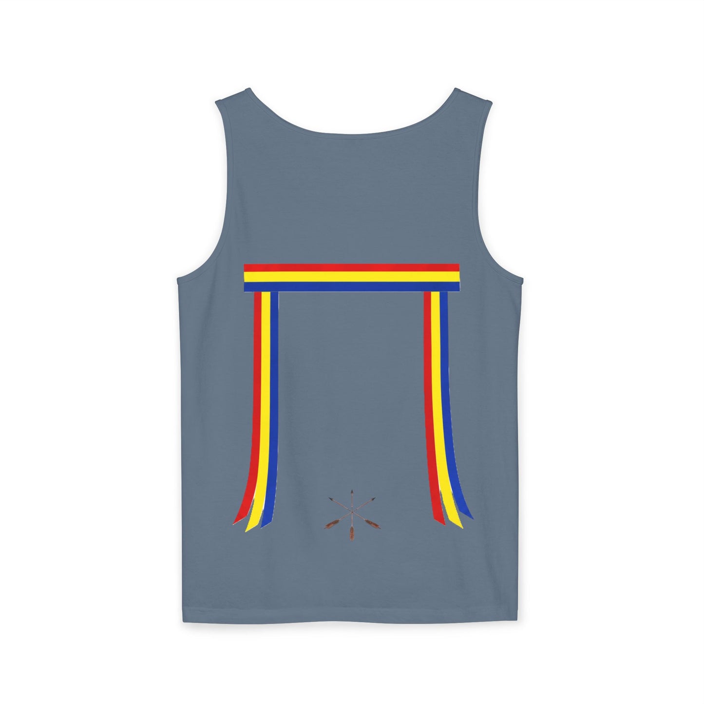 Blue Ribbon Shirt inpired Tank Top — Minimal Rainbow Ribbon Graphic