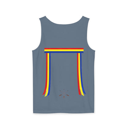 Blue Ribbon Shirt inpired Tank Top — Minimal Rainbow Ribbon Graphic