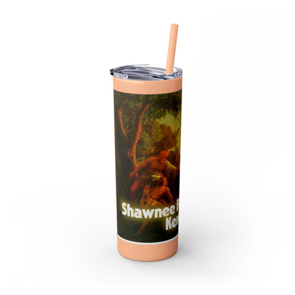 Shawnee Absentee Skinny Tumbler with Straw, 20oz