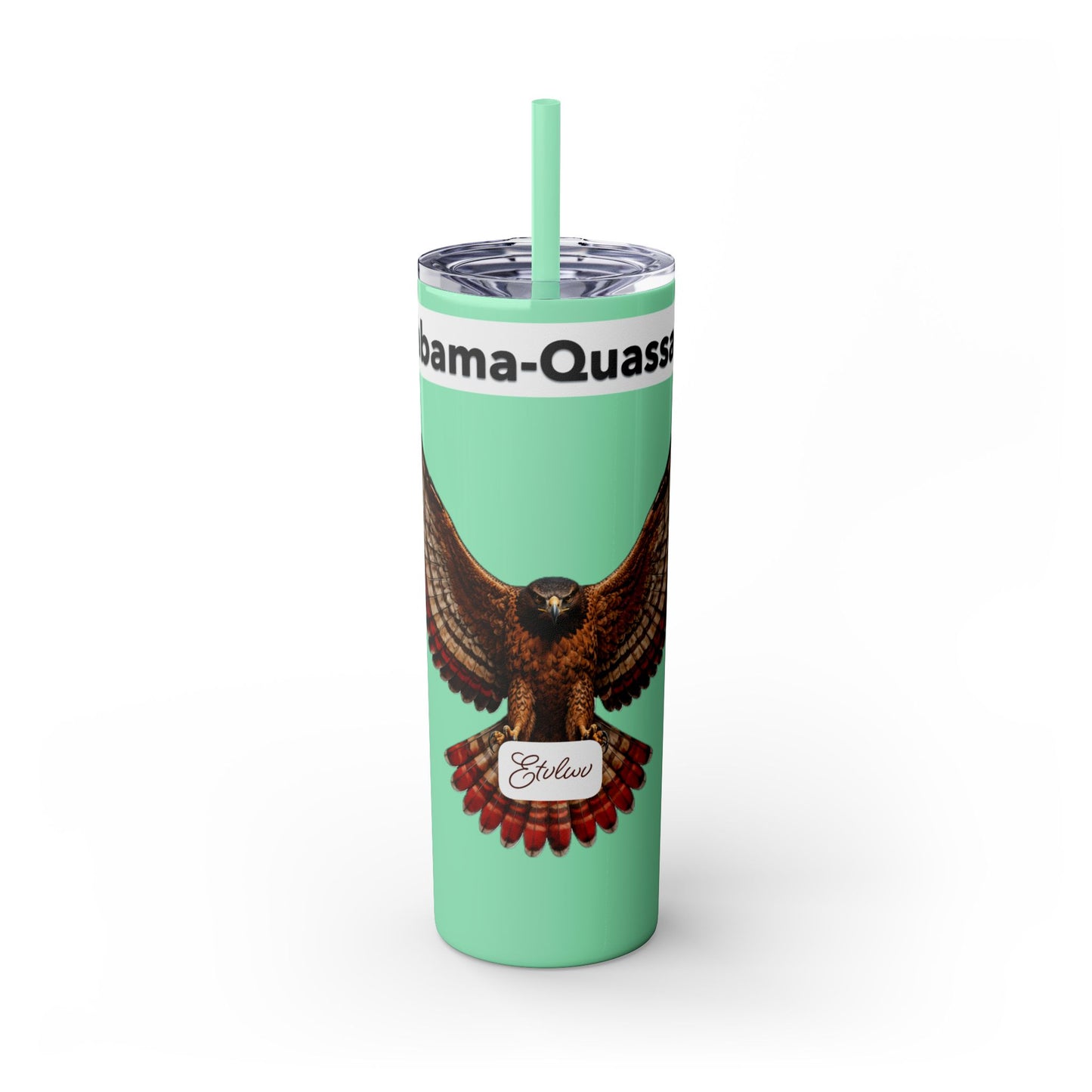 AQ Skinny Tumbler with Straw, 20oz