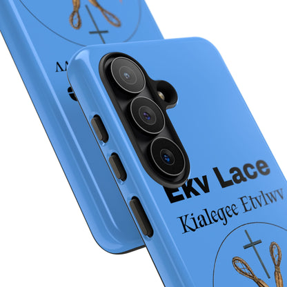 Kialegee Protective Phone Case — Custom 'Ekv Lace' Cross & Campfire Design