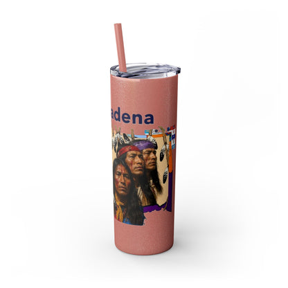 Apache 20oz Skinny Tumbler with Straw — Colorful Retro Design "Naishade"