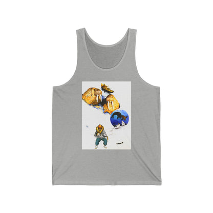 Walrus Tank Top — Explorer Illustration & Crossed Arrows Graphic