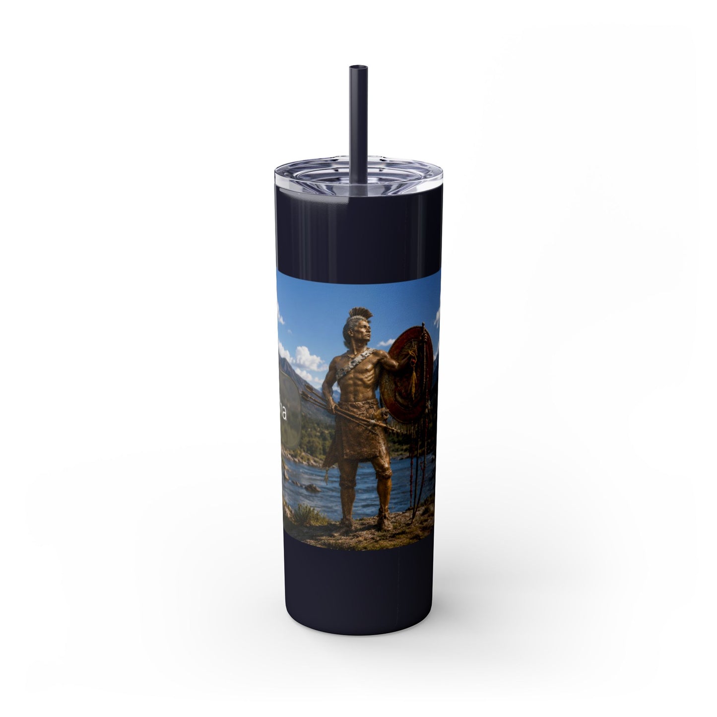 Chickasaw Skinny Tumbler with Straw, 20oz