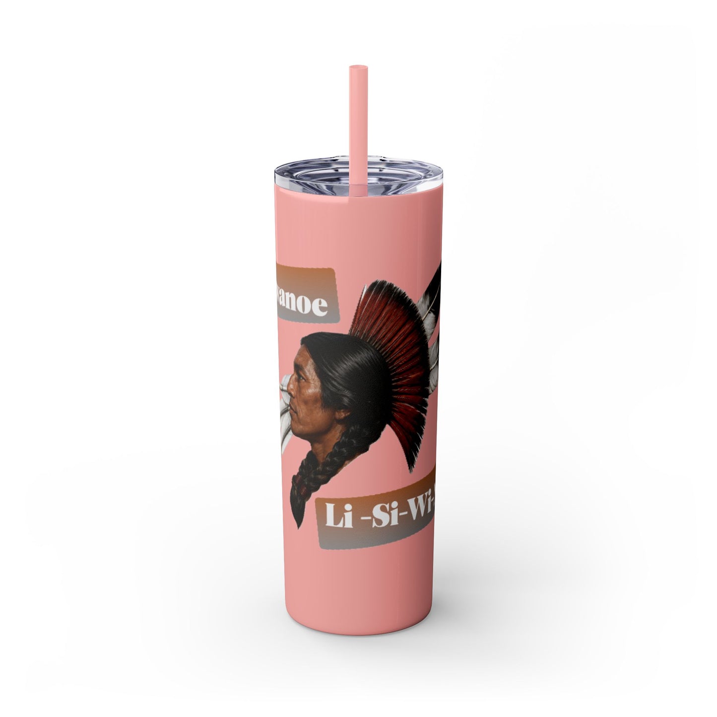 Shawnee Absentee Skinny Tumbler with Straw, 20oz