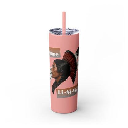 Shawnee Absentee Skinny Tumbler with Straw, 20oz