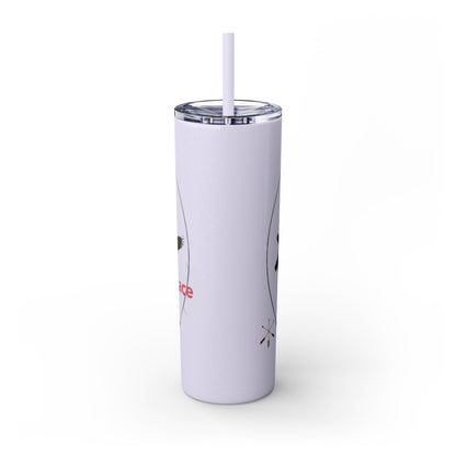 Kialegee 20oz Skinny Tumbler — Faith & Outdoor Lacrosse Design with Cross, Sticks, Campfire