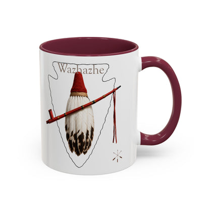 Osage Wazhazhe Tribal Feather Mug (11oz & 15oz) — Native-Inspired Coffee Cup