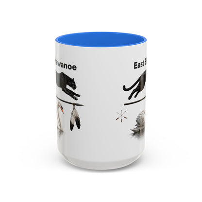 Shawnee East Shawanoe Mascot Panther & Swan Coffee Mug (11oz/15oz)