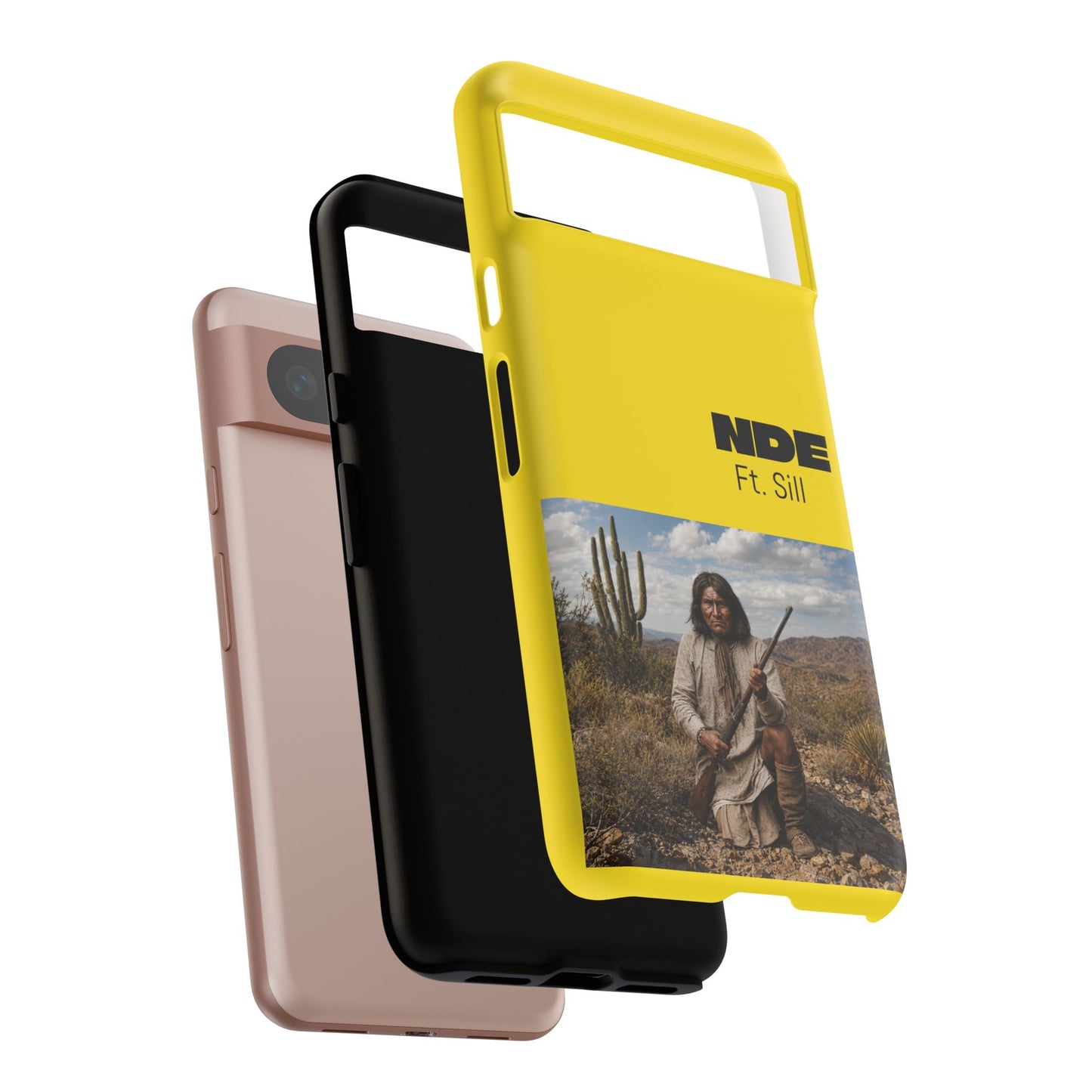 Ft. Sill Phone Case — Yellow ‘NDE Ft. Sill’ Desert Photo Protective Cover