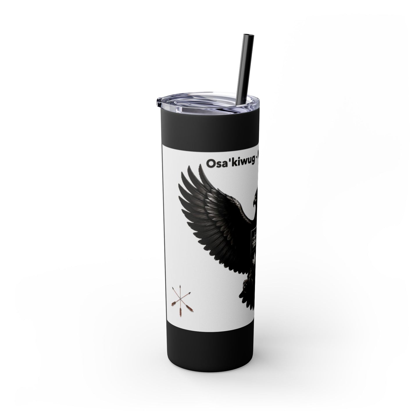 Sac Fox Skinny Tumbler with Straw, 20oz