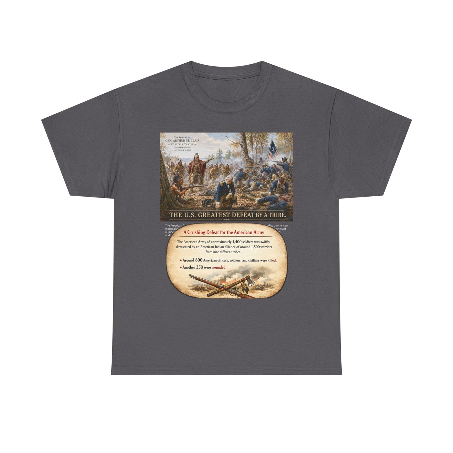 Chief Little Turtle Historical Battle Tee — "The U.S. Greatest Defeat by a Tribe" Cotton T-Shirt