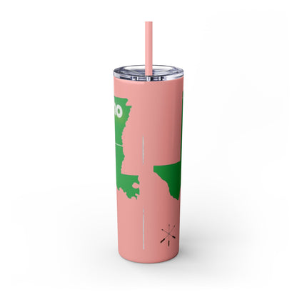 Caddo Kadohadoha Texas Map 20oz Skinny Tumbler with Straw
