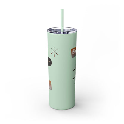 Shawnee Absentee Skinny Tumbler with Straw, 20oz