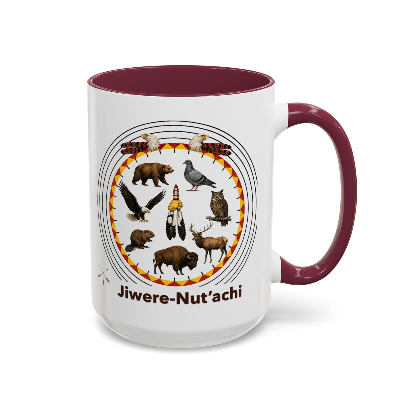 Otoe Missouria Native Animal Circle Mug – 'Jiwere-Nut'achi' Illustrated Coffee Cup (11oz/15oz)