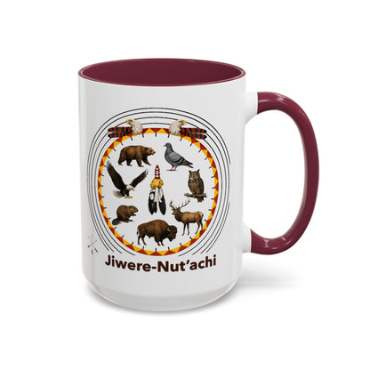 Otoe Missouria Native Animal Circle Mug – 'Jiwere-Nut'achi' Illustrated Coffee Cup (11oz/15oz)