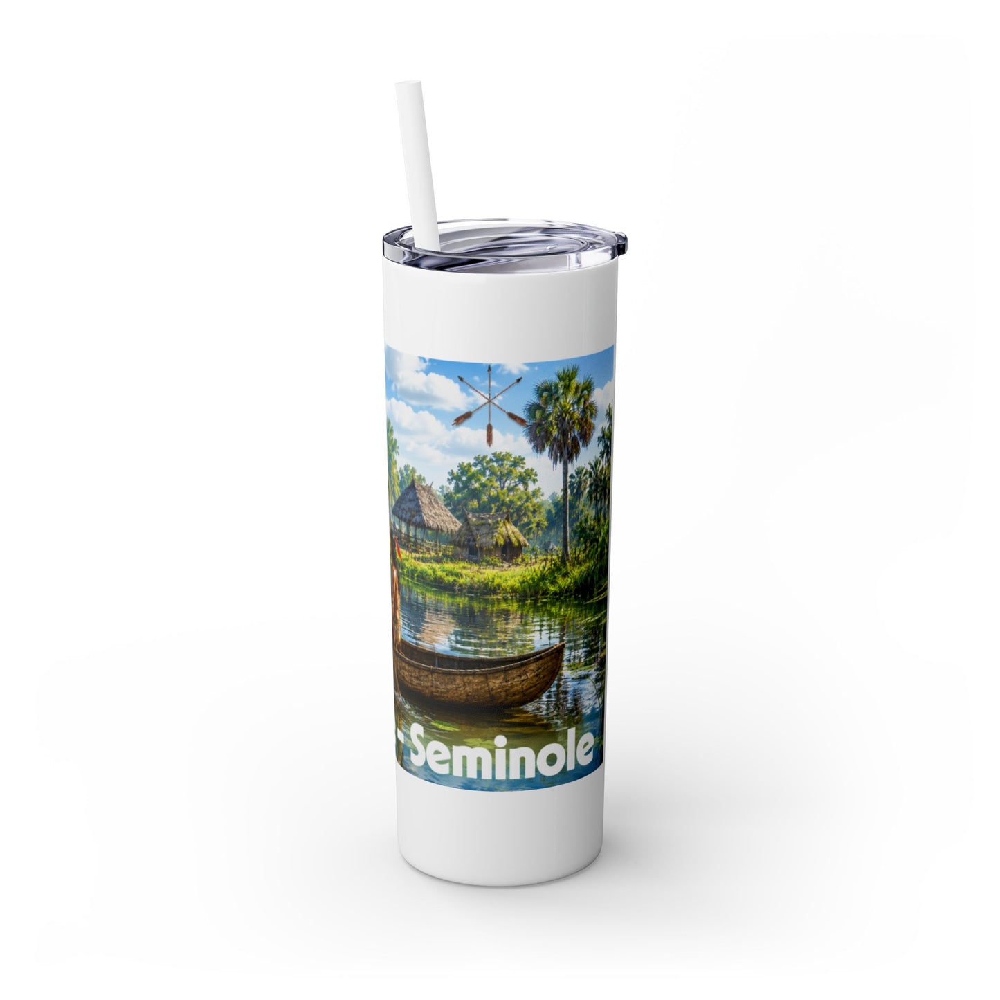 Seminole Skinny Tumbler with Straw, 20oz