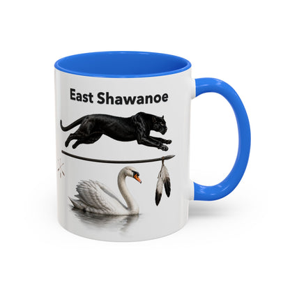 Shawnee East Shawanoe Mascot Panther & Swan Coffee Mug (11oz/15oz)