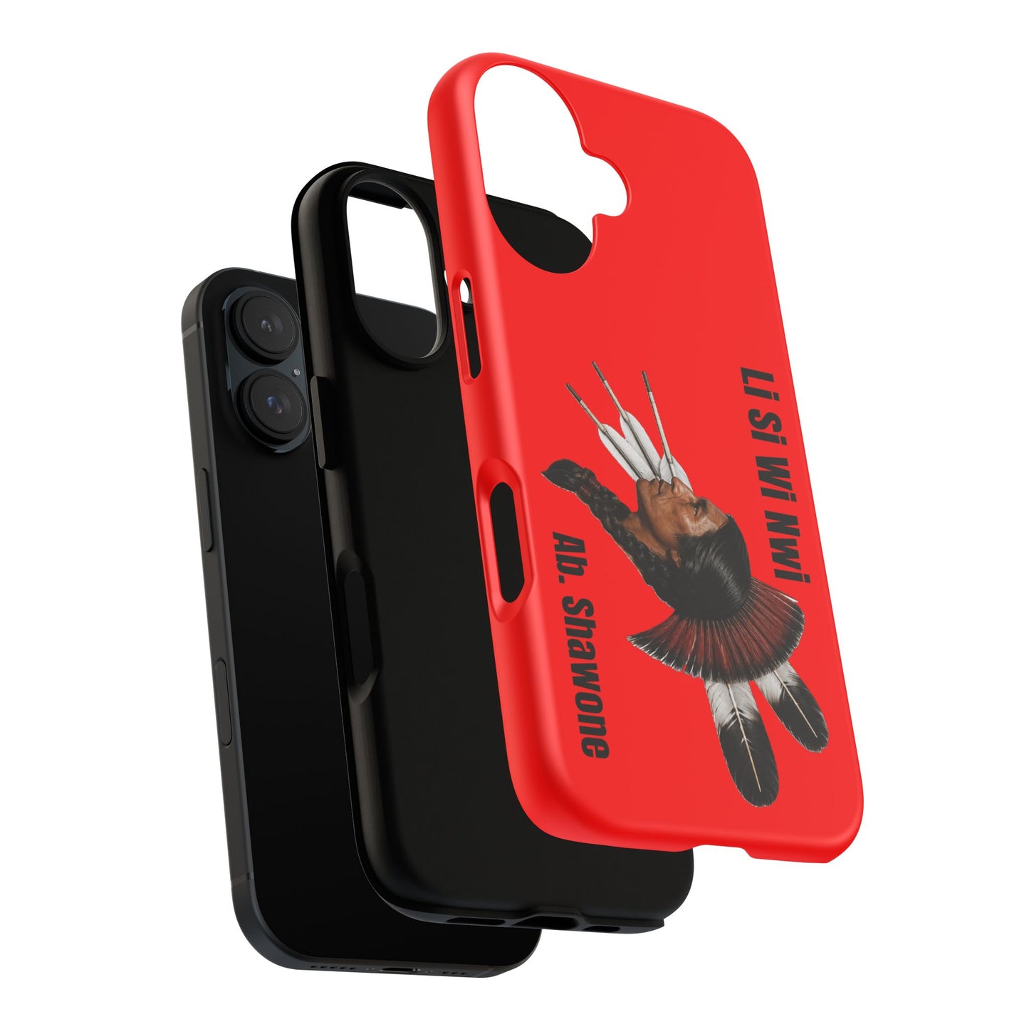 Absentee Shawnee Headdress Phone Case — 'Li Si Wi Ni' Design