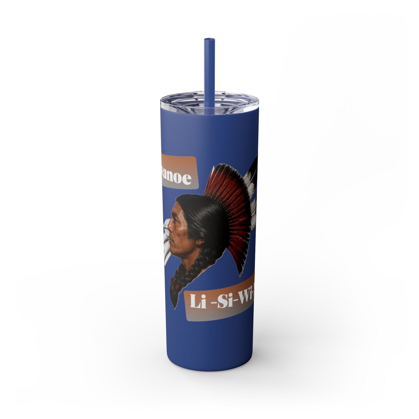 Shawnee Absentee Skinny Tumbler with Straw, 20oz